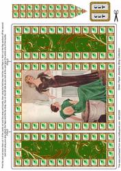 Elegant Ladies Green Bling Giant Square Buckle Gatefold Card