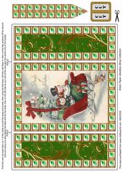 Stack of Wishes Green Bling Giant Square Buckle Gatefold Card
