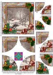 Winter Walk Holly All 4 Rounded Corner Card Front
