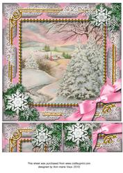 Christmas Stream Snow 8inch Picture Sheet