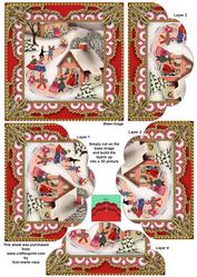 Christmas Party House 1 One Edge Scallop Bottom Stacker