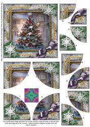 How Tree Looks Snow All 4 Rounded Corner Card Front
