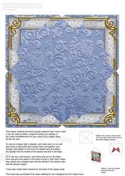 Angels Bell Pulling Snow Plain 5inch Square Envelope Backer