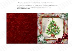 The Tree Snow 5in Square Folded Picture Card