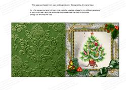 The Tree Holly 5in Square Folded Picture Card