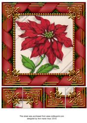 Red Poinsettia 8inch Picture Sheet
