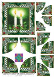 Christmas Candle 3 All 4 Rounded Corner Card Front