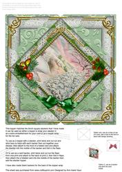 Christmas Stream Holly 5inch Square Picture Envelope Backer