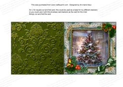 How Tree Looks Holly 5in Square Folded Picture Card