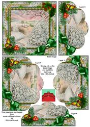Christmas Stream Holly One Edge Scallop Bottom Stacker