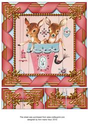 Baby Reindeer Ribbon 8inch Picture Sheet