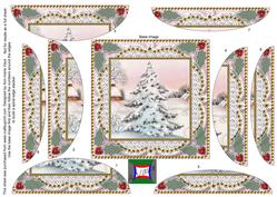 Snow Tree Lace Square Spiral Rounded Edge Stacker
