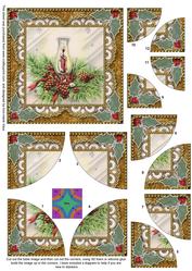 Candle Lantern 2 Lace All 4 Rounded Corner Card Front