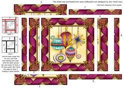Christmas Decorations Spiral Edge Stacker Card Front