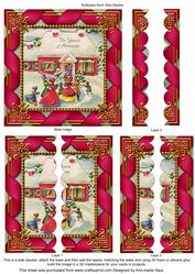 To Your House Ribbon 5inch Square Scalloped 2 Side Stacker