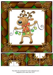 Reindeer Lights Ribbon 8inch Picture Sheet