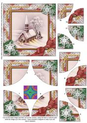 Church Lights on Snow All 4 Rounded Corner Card Front