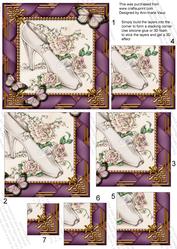 Wedding Shoe 5in Square One Corner Stacker