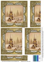 Christmas Snow Steeple One Edge Side Stacker