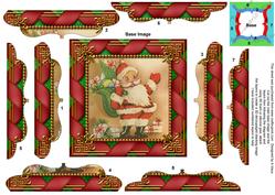 Cute Santa Ribbon 5inch Bracket Edge Spiral Stacker
