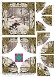 Christmas Snow Scene All 4 Rounded Corner Card Front