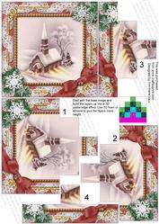 Church Lights on Snow 5inch Square Bottom Castle Stacker
