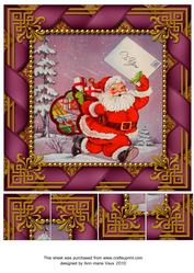 Santas Letter Ribbon 8inch Picture Sheet