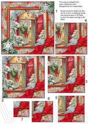 Welcome Door Snow 5in Square One Corner Stacker