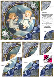 Singing Angels Gold 6 Inch Duo Corner Stack Card Front