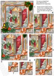 Welcome Door Holly 5in Square One Corner Stacker
