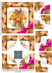 Cute Reindeer All 4 Rounded Corner Card Front