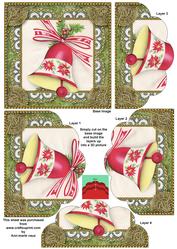 Christmas Bells 2 Lace One Edge Scallop Bottom Stacker