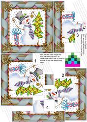 Snowman Presents 5inch Square Bottom Castle Stacker