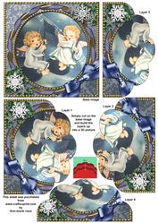 Singing Angels Circle Snow One Edge Scallop Bottom Stacker