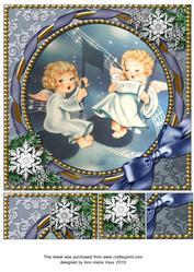 Singing Angels Circle Snow 8inch Picture Sheet