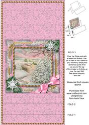 Christmas Stream Snow Easel Over the Edge Card