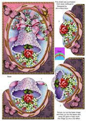 Two Tone Wedding Bells One Edge Scallop Bottom 7x5in Stacker
