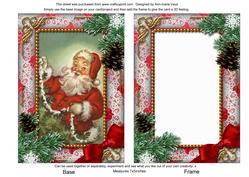 Santa Snow 7x5inch Picture Card Front and Frame