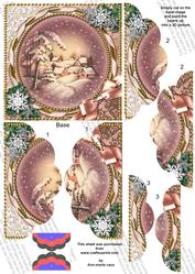 Snowy Town 5inch Top and Bottom Rounded Scallop Stacker