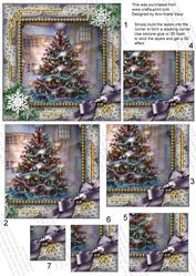 How Tree Looks Snow 5in Square One Corner Stacker