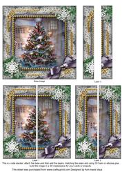 How Tree Looks Snow 5inch Square Straight 2 Side Stacker