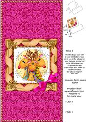 Cute Reindeer Trio Easel Over the Edge Card
