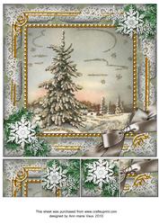 Single Tree Snow 8inch Picture Sheet
