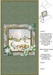 Winter Morning Snow Easel Over the Edge Card