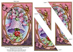 Two Tone Wedding Bells 7x5inch Triangle Duo Corner Stacker