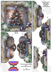 How Tree Looks Snow 5in Top N Bottom Round Scallop Stacker