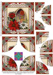 Poinsettia Window All 4 Rounded Corner Card Front
