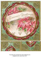 Pink Poinsettia Gold 8inch Picture Sheet