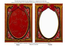 Elegant Tree Ornate 7x5inch Plain Card Front and Frame