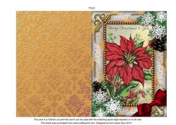 Red Poinsettia Snow 7x5inch Folded Picture Card